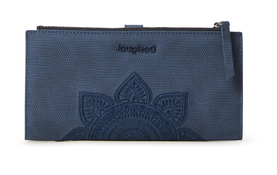 Damengeldbörse Desigual Aquiles Pia blau bestickt Navy