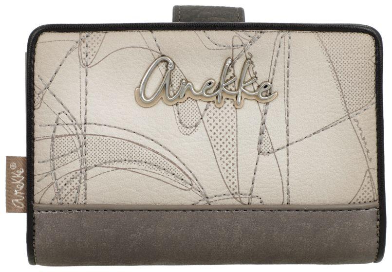 Damengeldbörse zart Anekke hell Sophia Stickereien Auralis schimmernd