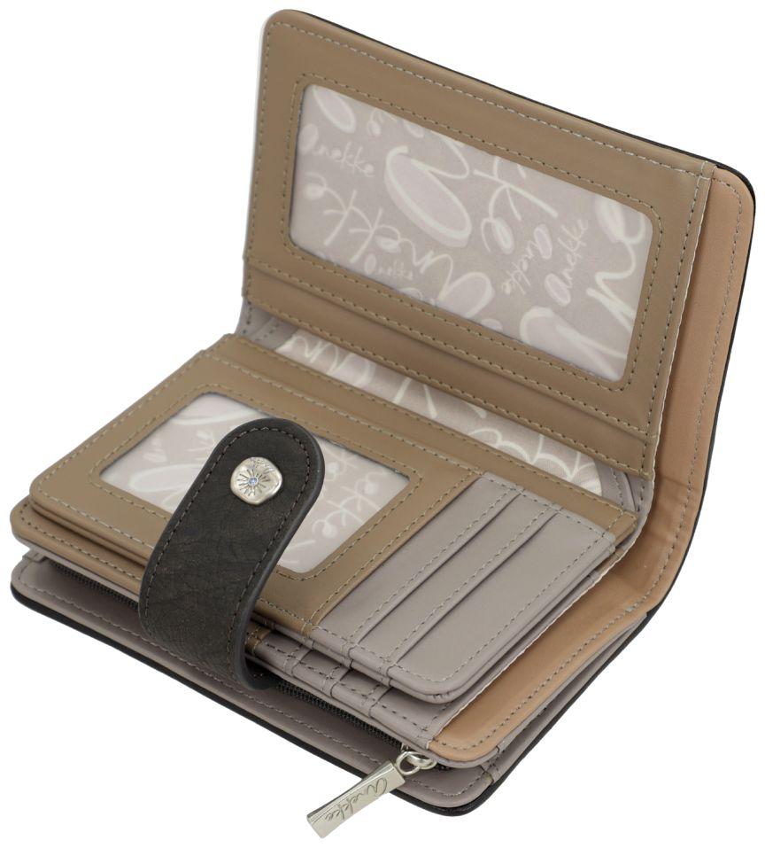 Damengeldbörse zart Anekke hell Sophia Stickereien Auralis schimmernd