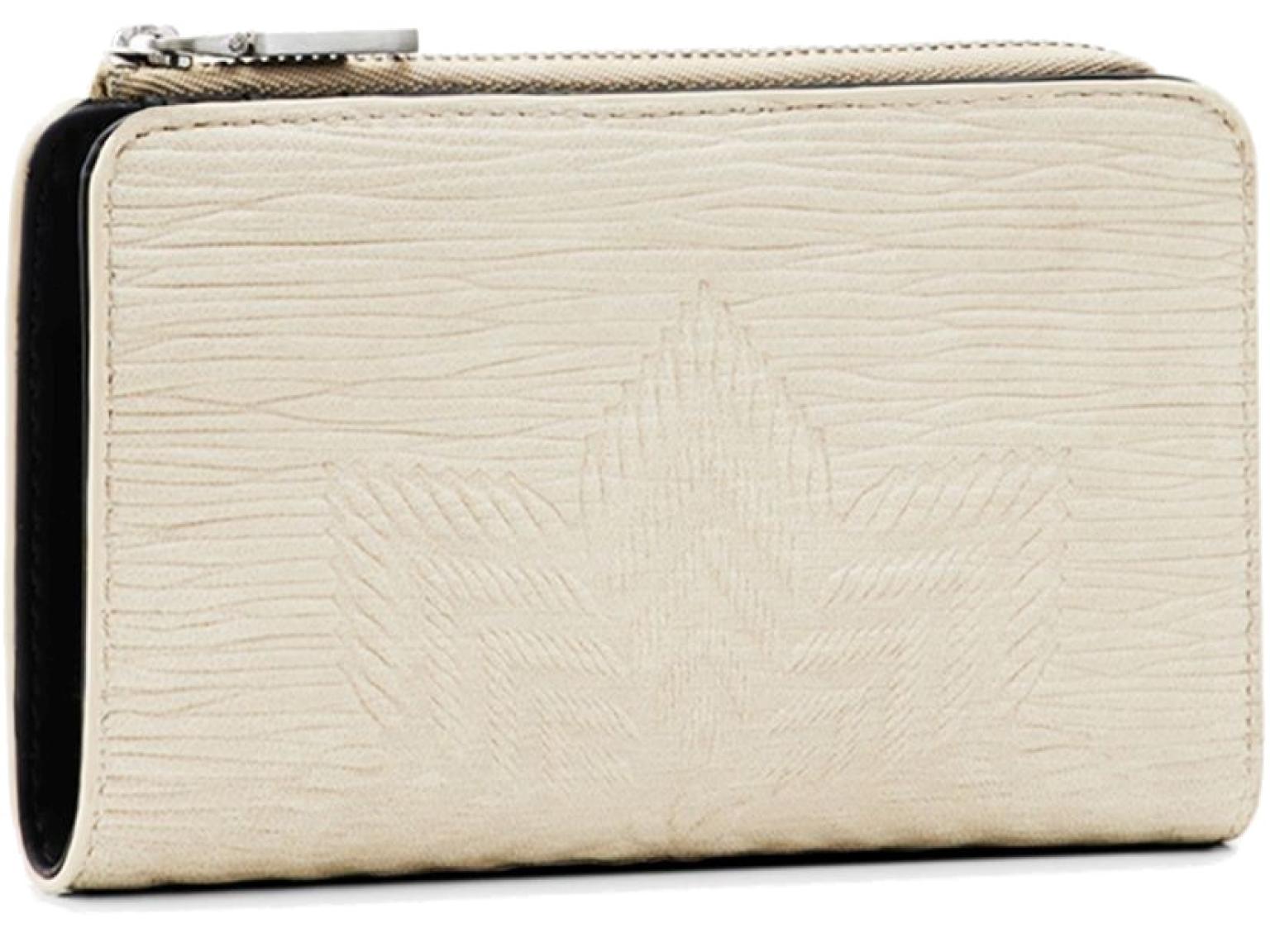 Damengeldtasche Desigual Aquiles Crudo beige strukturiert Prägung