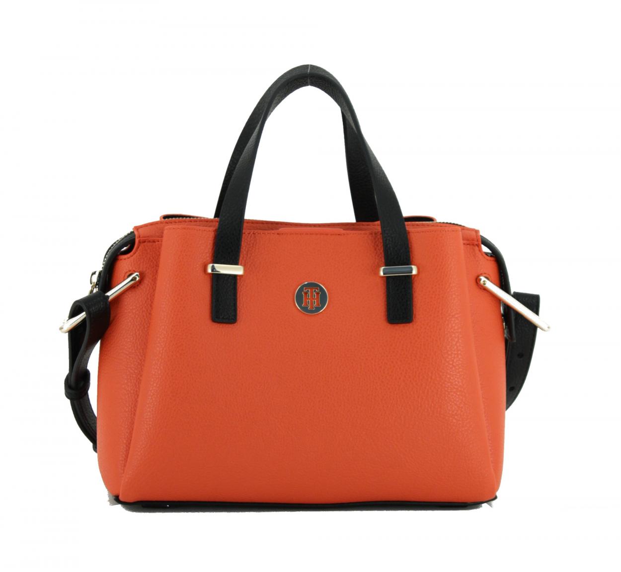 Damenhandtasche Core Medium Satchel Filz Tommy Hilfiger grau