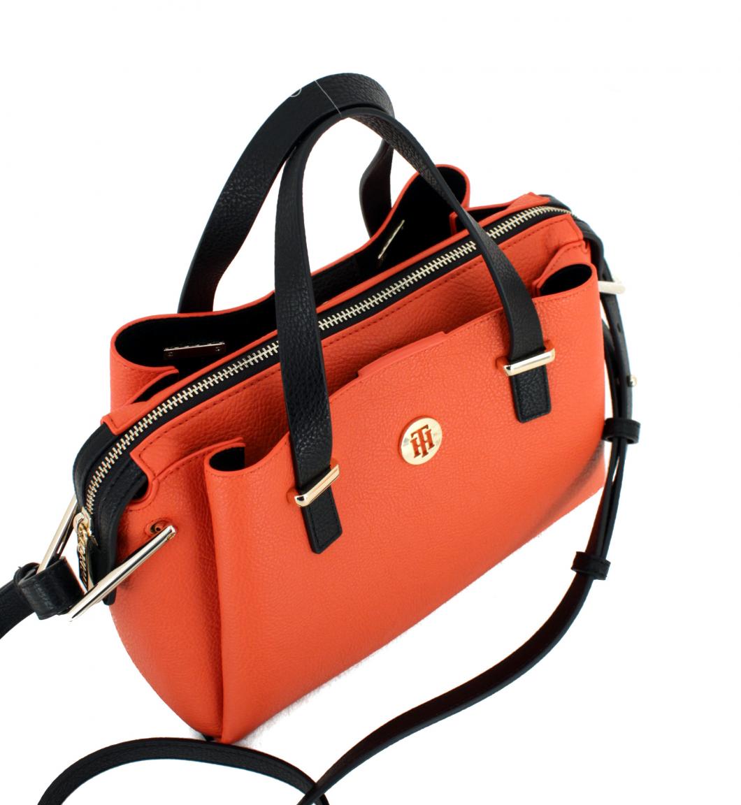 Damenhandtasche Core Medium Satchel Filz Tommy Hilfiger grau