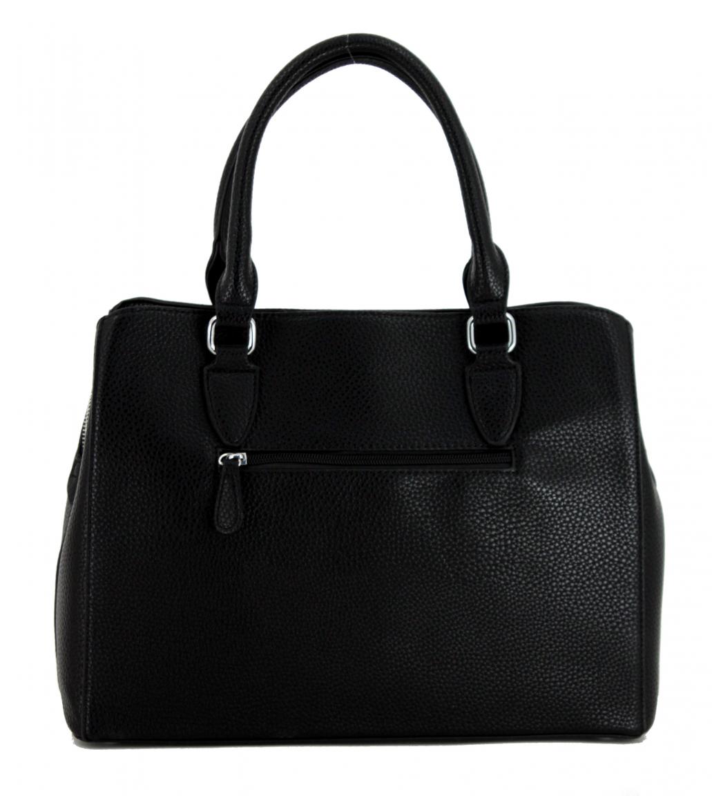 Damenhandtasche Dolly rot dreigeteilt L.Credi Drehverschluss