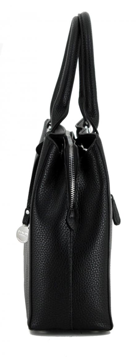 Damenhandtasche Dolly rot dreigeteilt L.Credi Drehverschluss