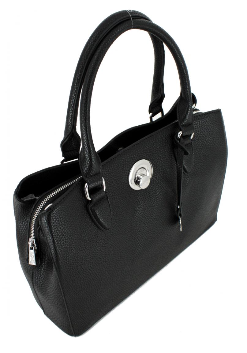 Damenhandtasche Dolly rot dreigeteilt L.Credi Drehverschluss