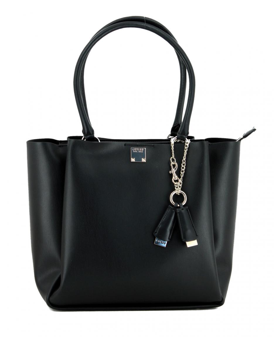 Damenhandtasche Guess Lenia dreigeteilt Stone Multi beige weiß