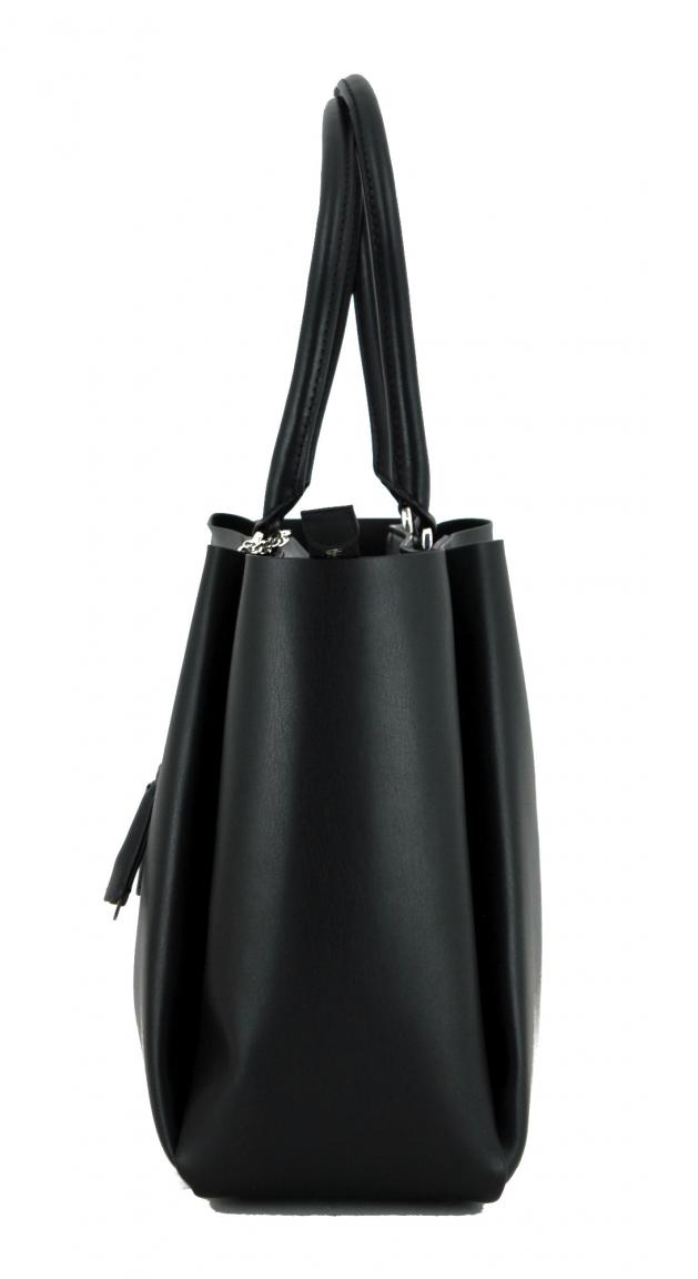 Damenhandtasche Guess Lenia dreigeteilt Stone Multi beige weiß