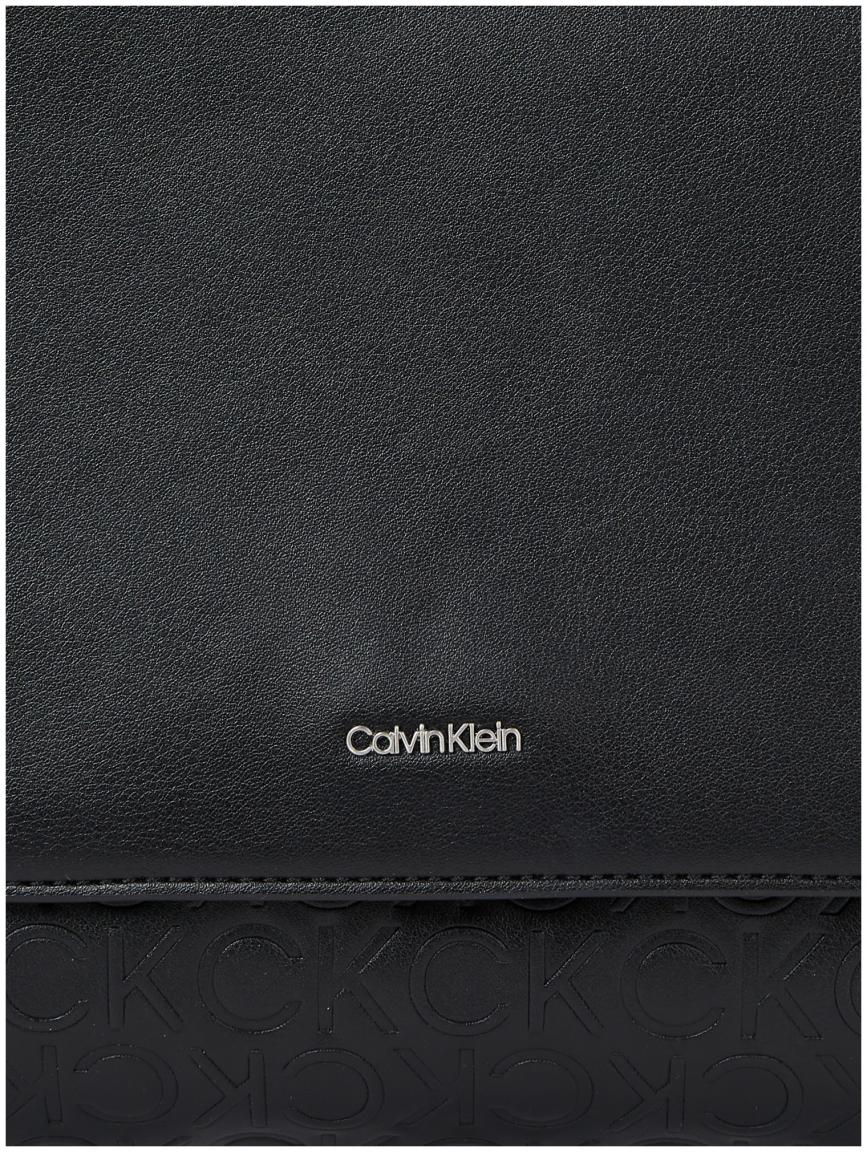 Damenhandtasche schwarz geprägt Top Handle Tote Calvin Klein CK Must