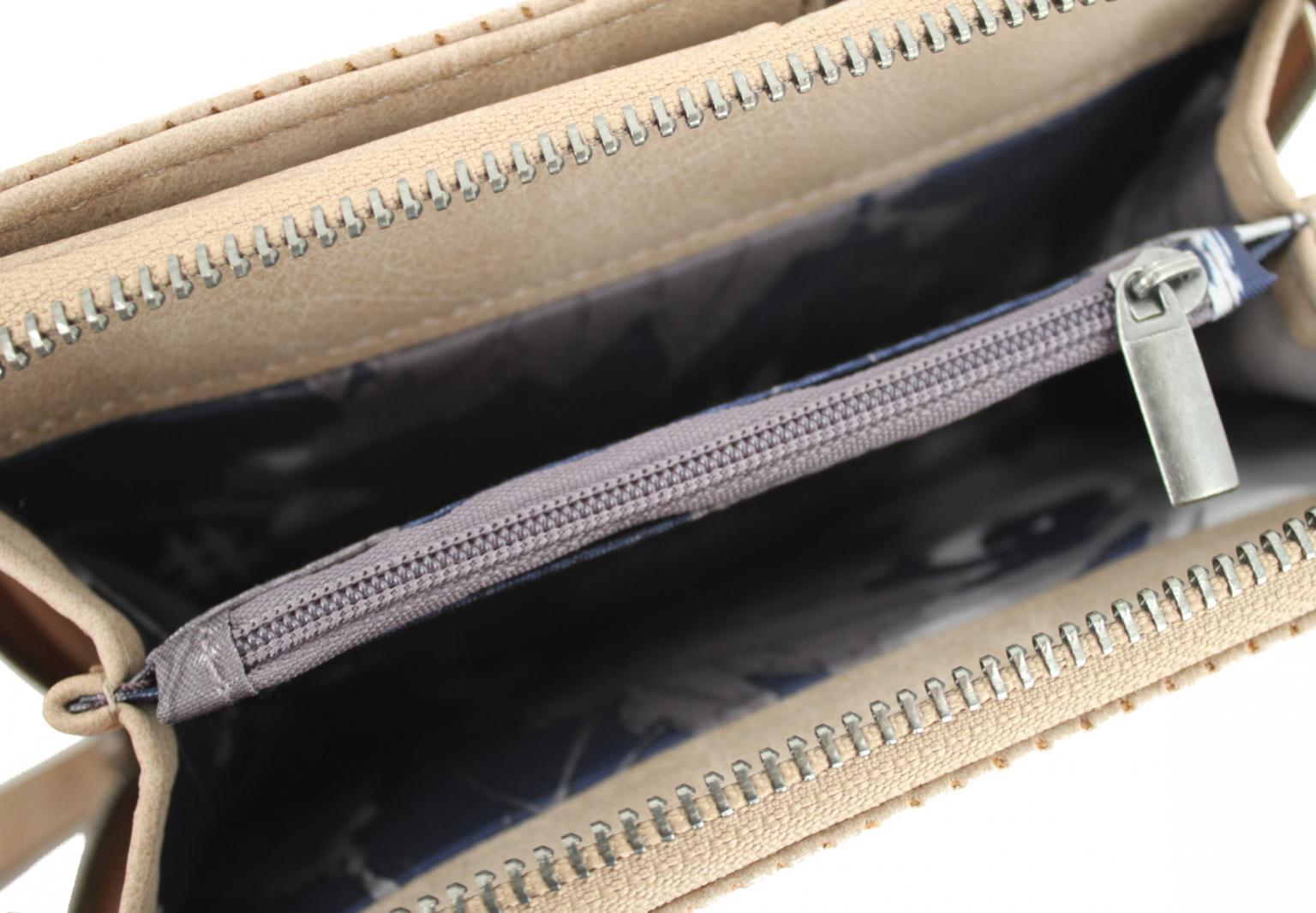 Damenportemonnaie Suri Frey Romy taupe klappbar Lochmuster