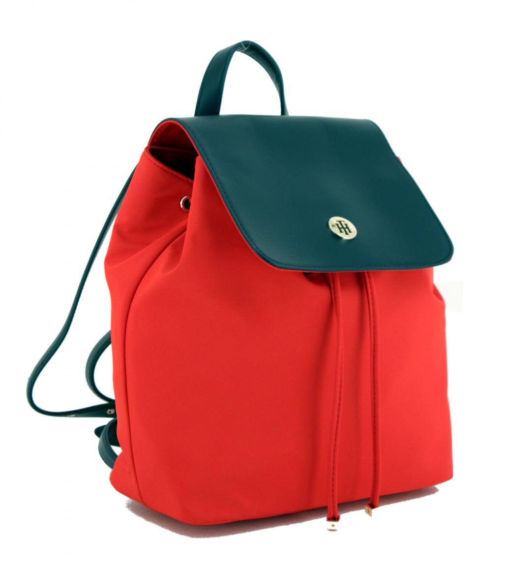 Damenrucksack rot blau Nylon Dressy Backpack Tommy Hilfiger Bags & more