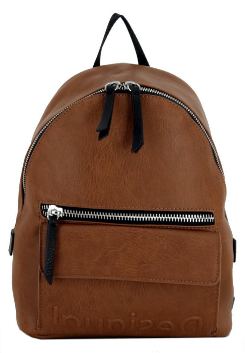 Damenrucksack Desigual Embossed Half Beige Oscuro braun Mombasa Mini