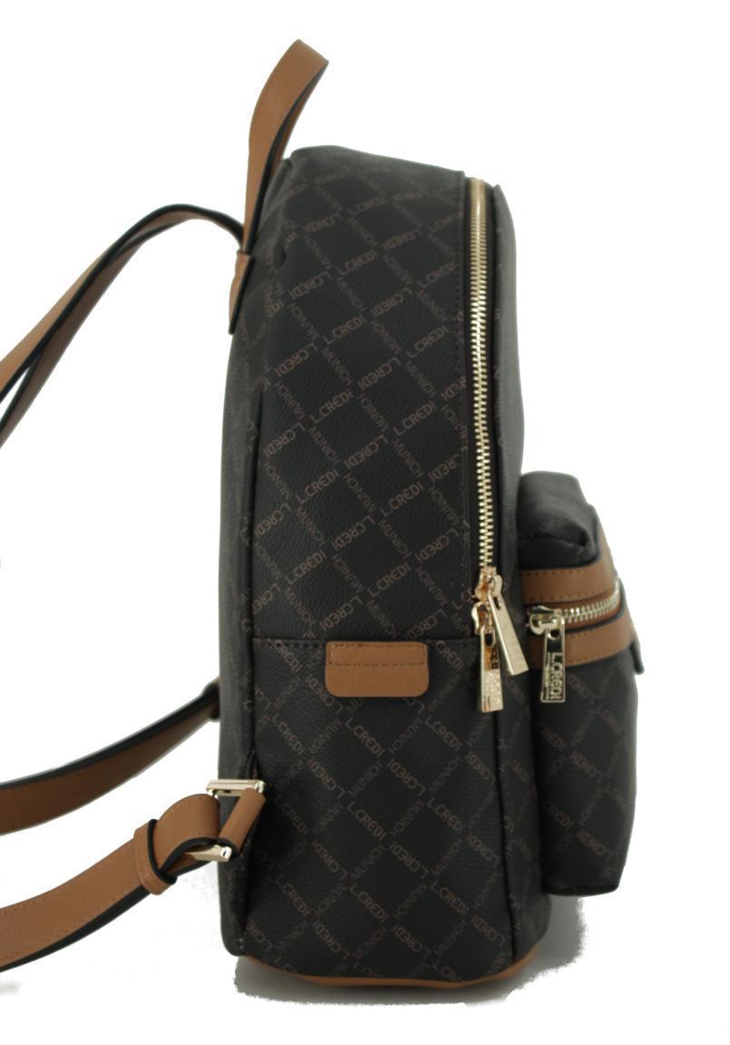 Damenrucksack Filiberta Alloverprint L.Credi Munich Braun