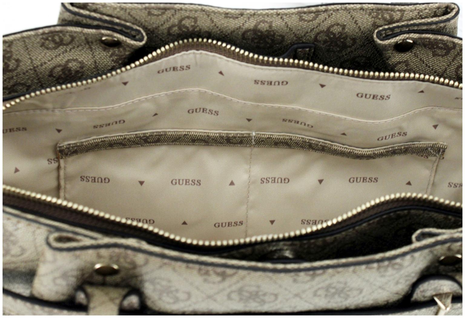 Damentasche Guess Yesba Zierriemen Dark Taupe 