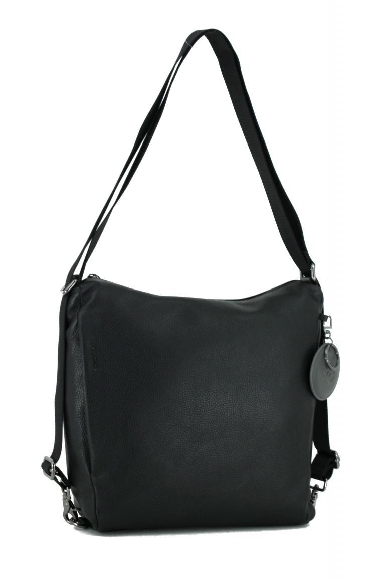 Damentasche Mandarina Duck Hobo Leder schwarz Rucksack