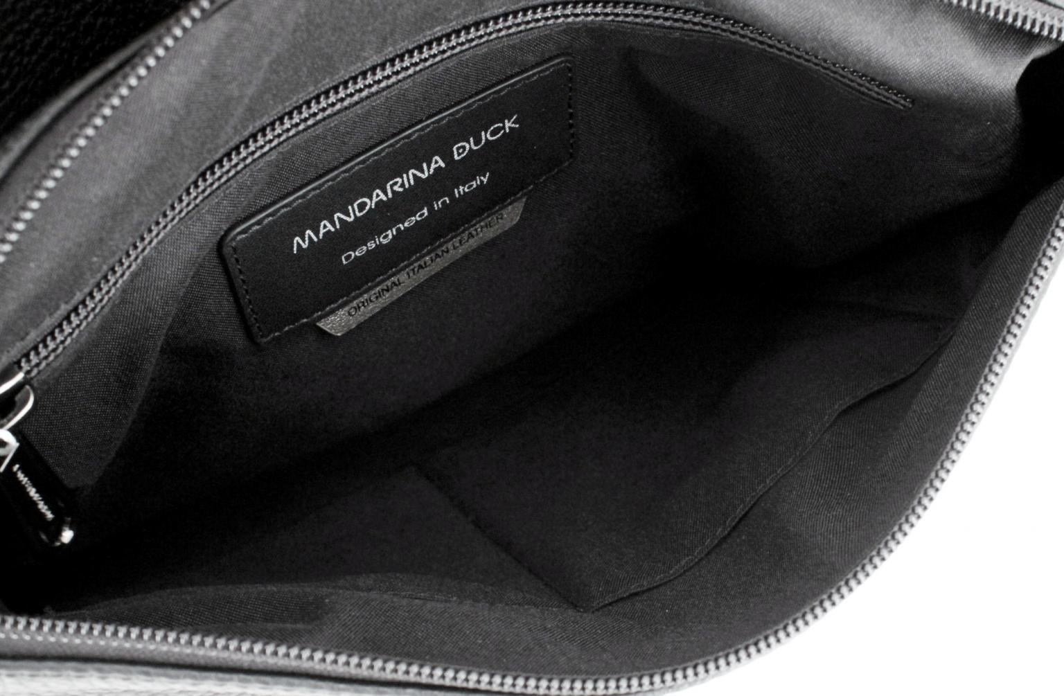 Damentasche Mandarina Duck Hobo Leder schwarz Rucksack