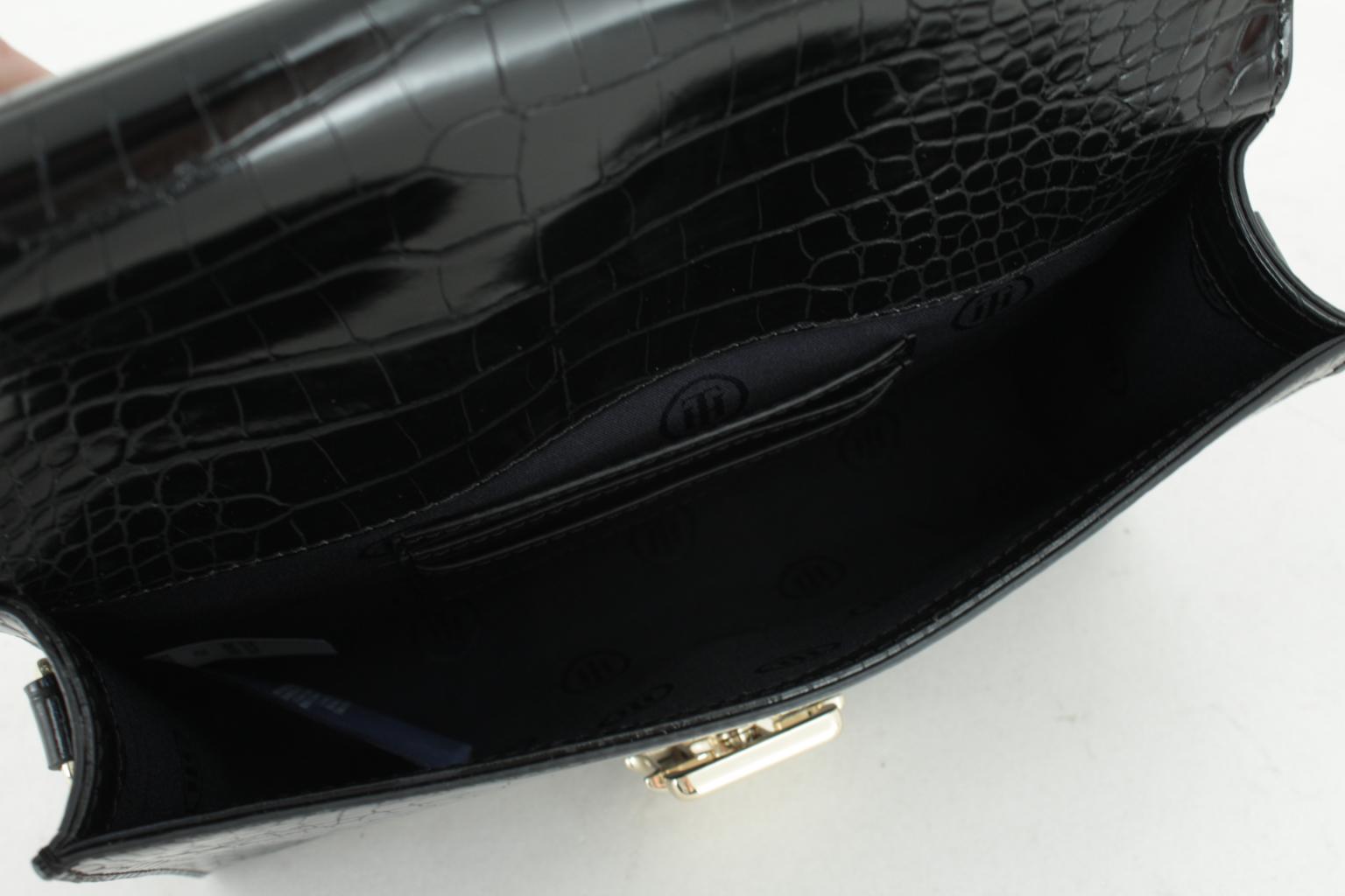 Damentasche Tommy Hilfiger Lock Crossover Groco black Lack