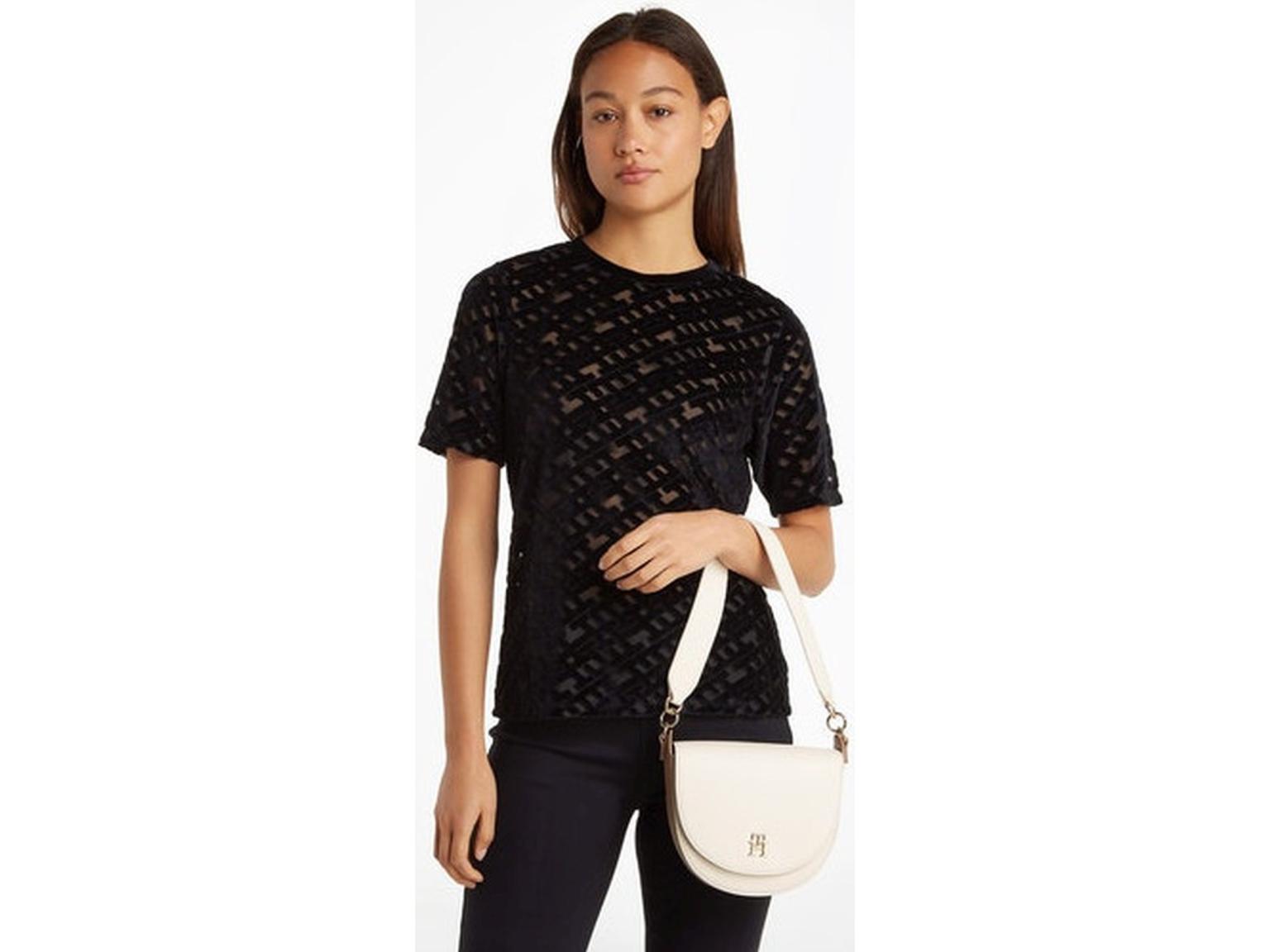 Damentasche Tommy Life Saddle Bag hellbeige Überschlag