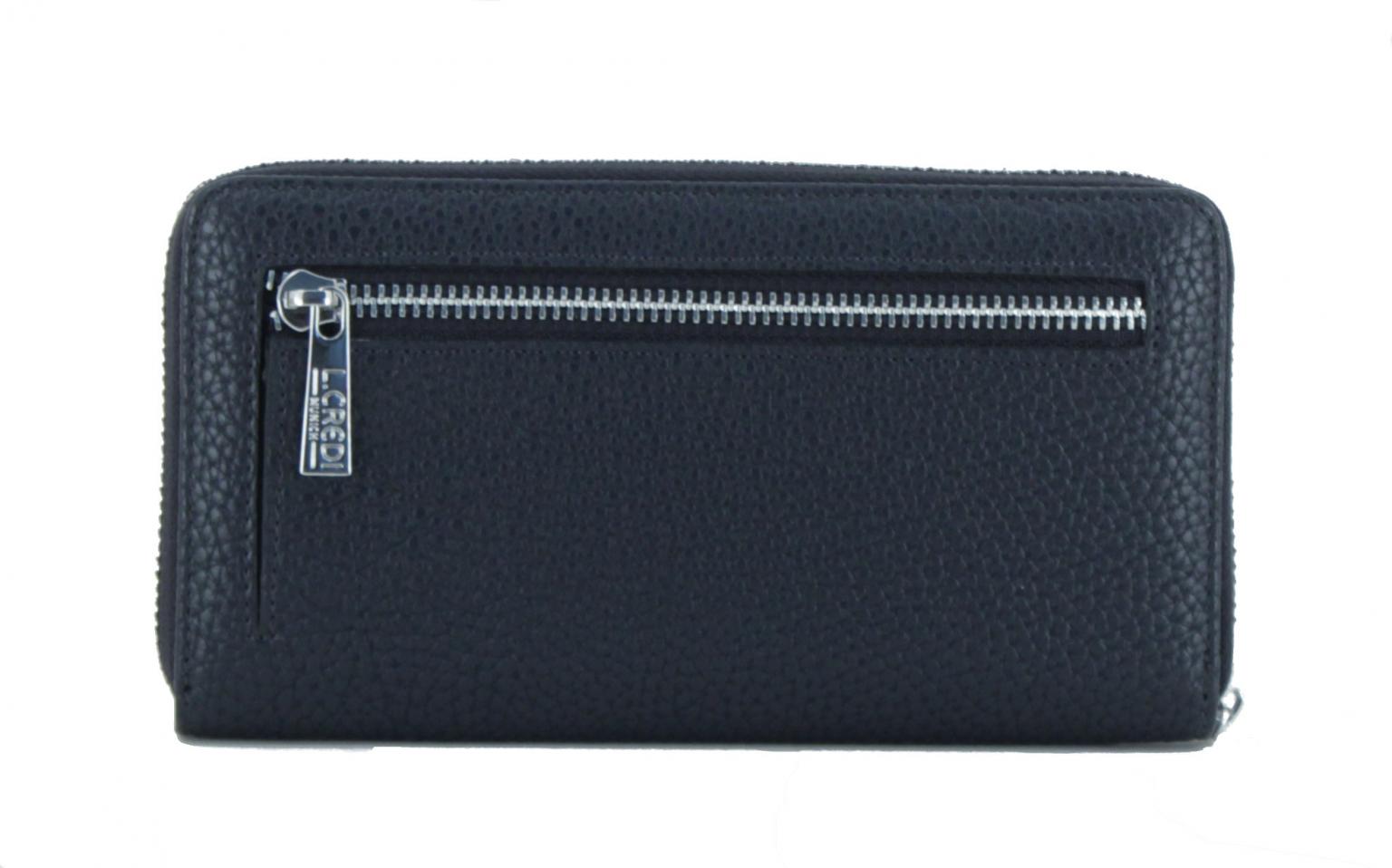 Davina Marine L.Credi Geldbörse Glen Check RFID-Schutz blau