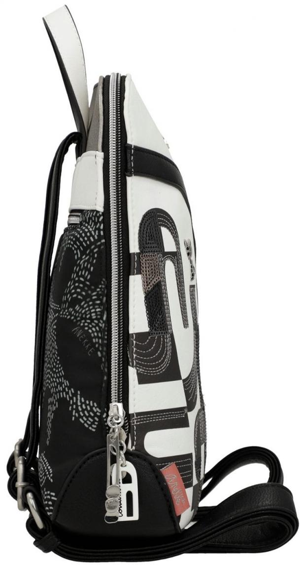 Daypack Anekke Nature Sixties schwarz weiß Pailletten Hippie