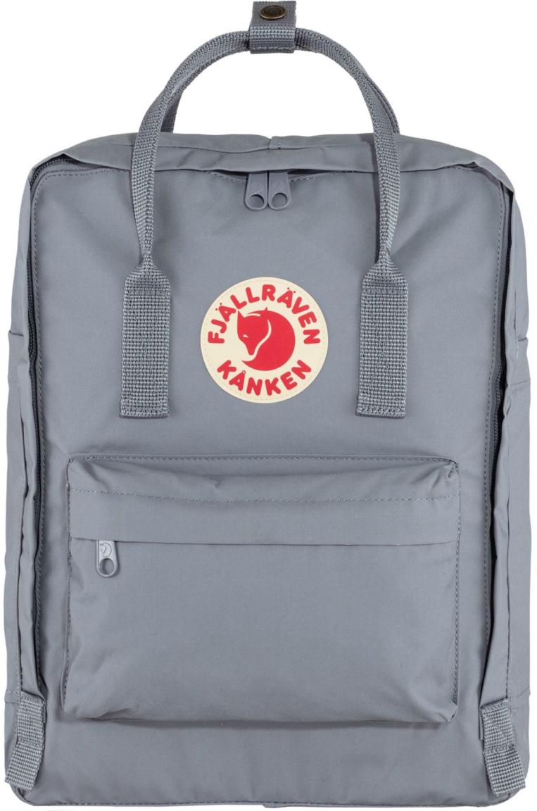 Daypack Fjällräven Kanken Flint Grey Hellgrau Sticker