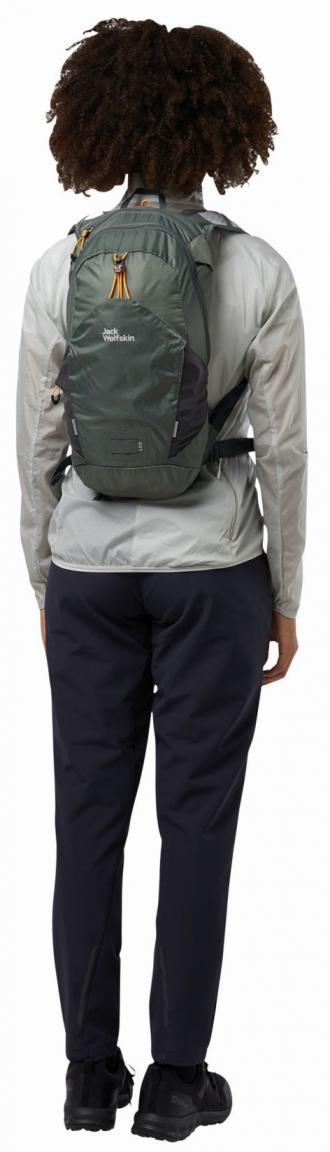 Daypack Radtour Jack Wolfskin grün Moab Jam 10 Liter Gecko Green