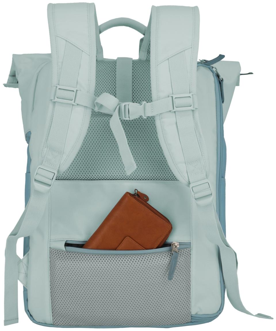 Daypack eisblau Travelite Basics Rollup Backpack mit Laptopfach
