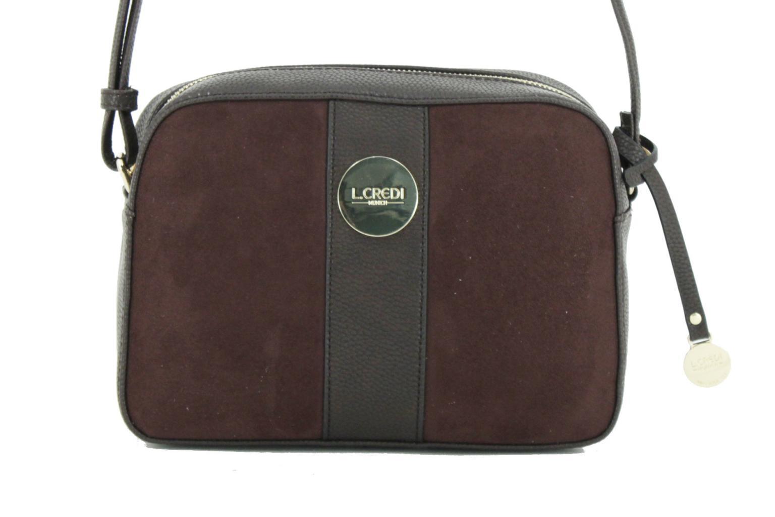 Dedra braun L.Credi Munich Velours Crossbody Bag Top Zip