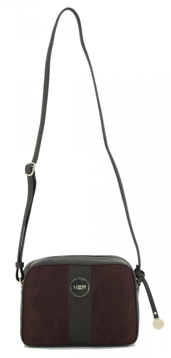 Dedra braun L.Credi Munich Velours Crossbody Bag Top Zip