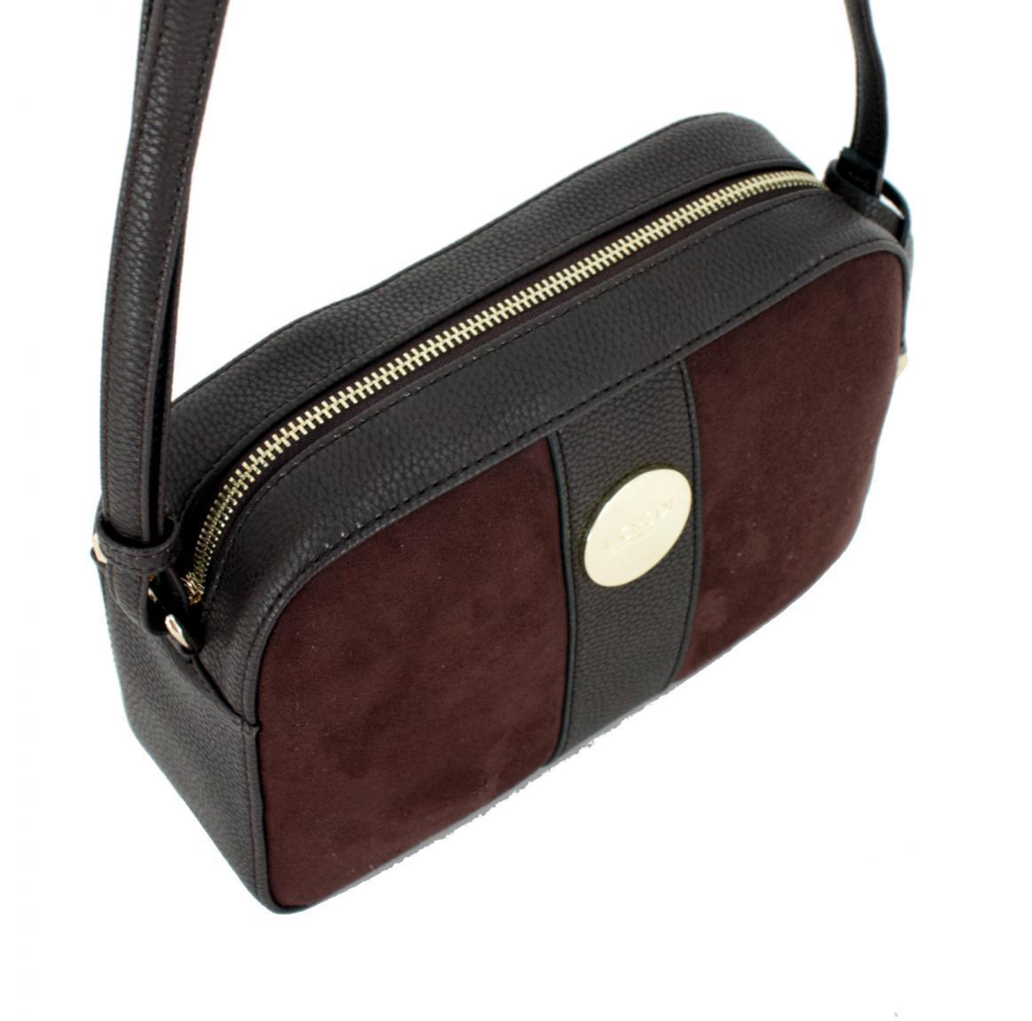 Dedra braun L.Credi Munich Velours Crossbody Bag Top Zip