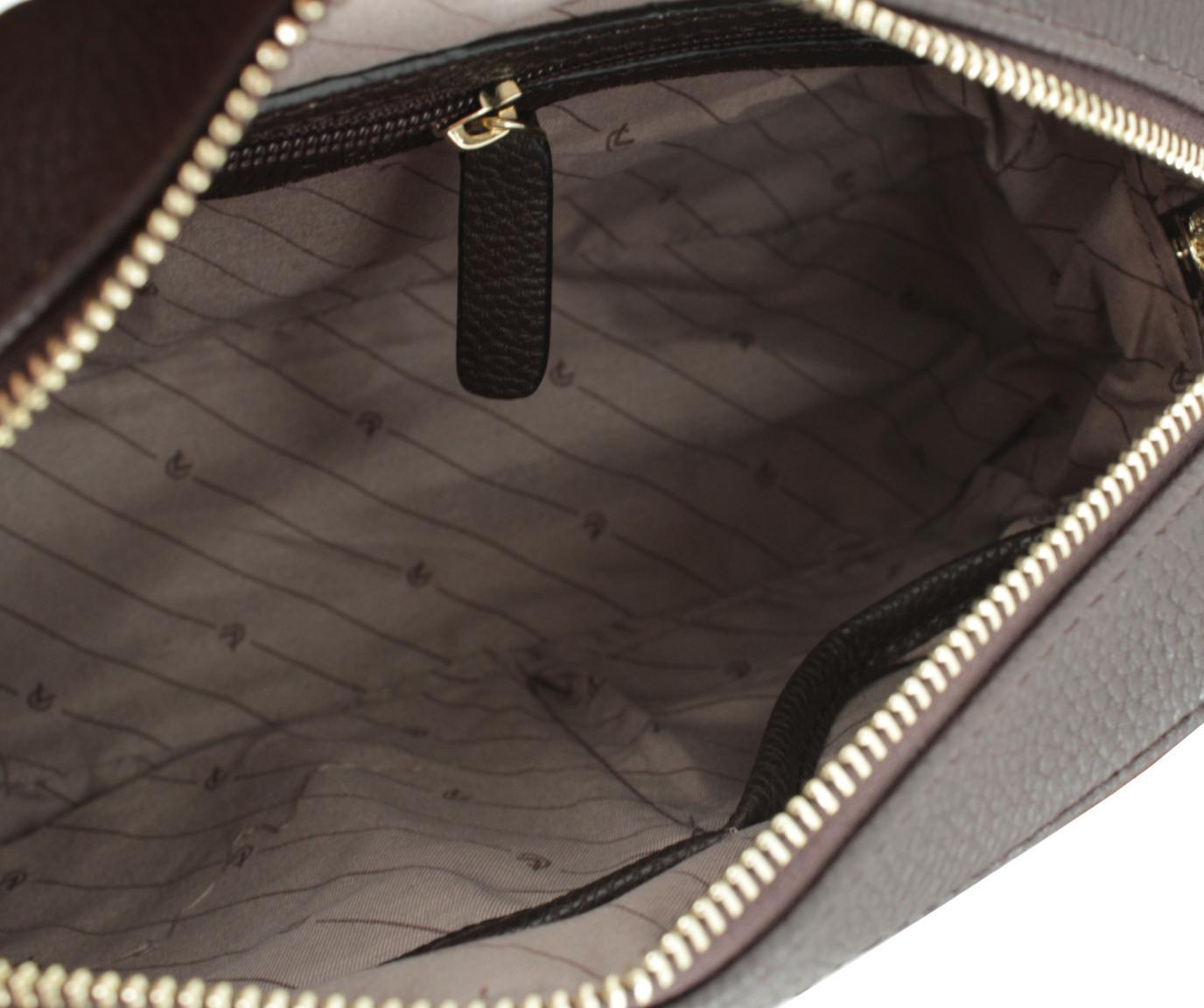 Dedra braun L.Credi Munich Velours Crossbody Bag Top Zip