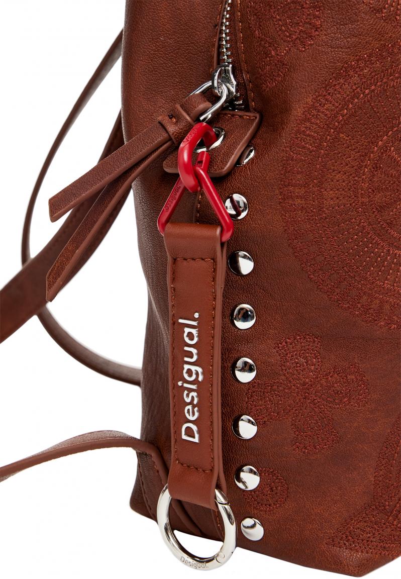 Dejavu brauner Rucksack Stickerei Mandala Desigual rockig