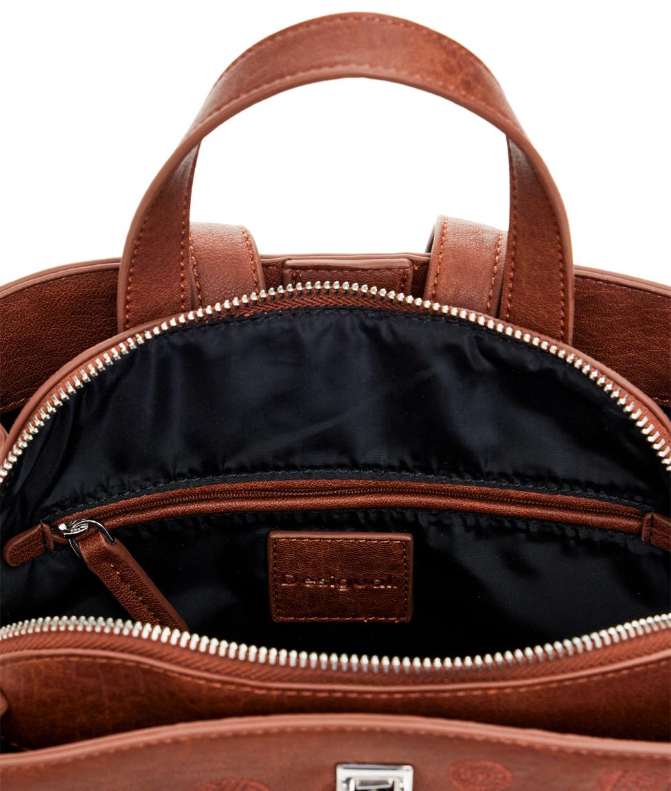 Dejavu brauner Rucksack Stickerei Mandala Desigual rockig