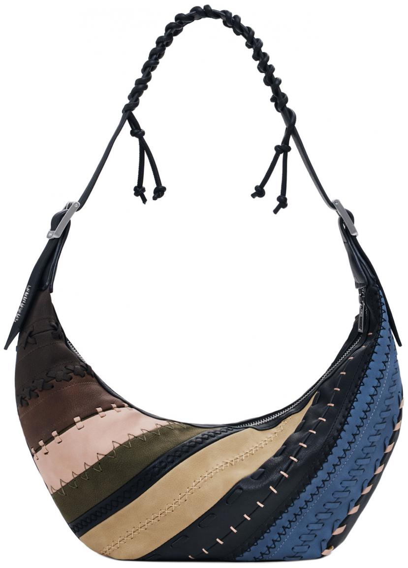 Desigual Banana Bag bunt Whipstitch Zante Patch Ziernähte halbrund