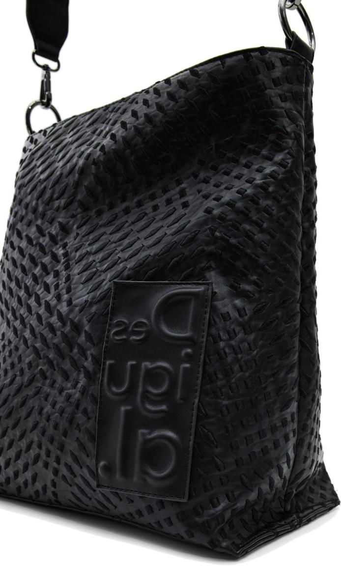 Desigual Beuteltasche Butan Magna Negro Stickerei 