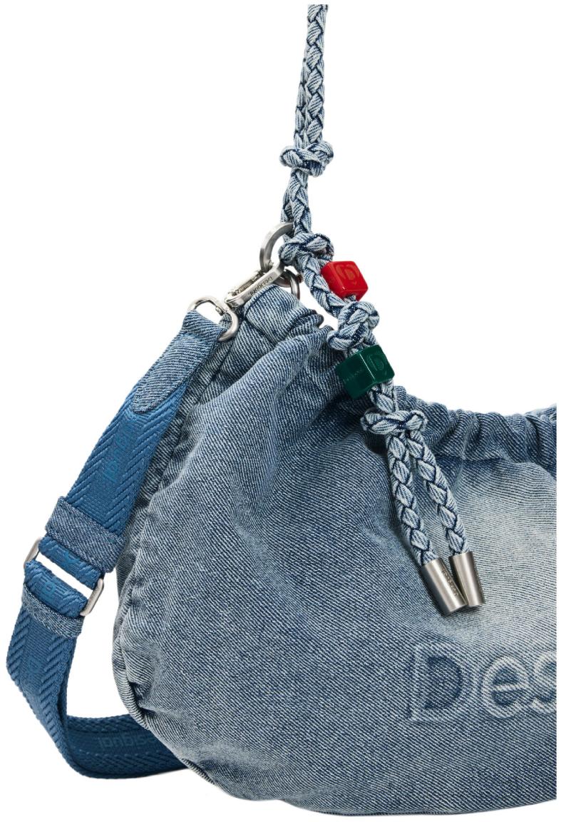 Desigual Beuteltasche kompakt Waverly Jeans Flechtriemen