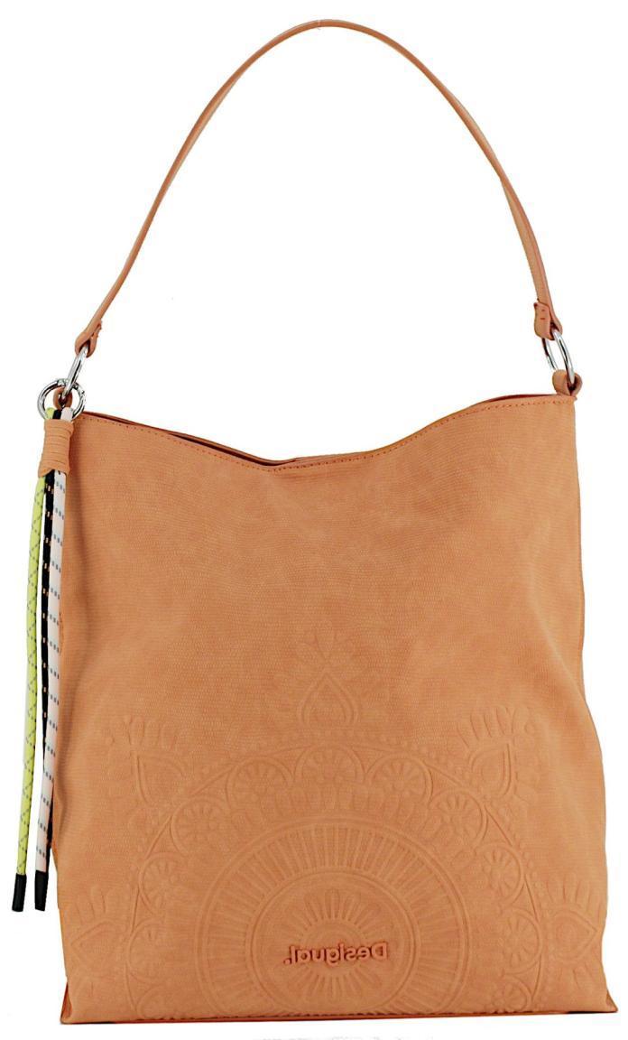 Desigual Butan Aquiles Habana Schultertasche mit Innentasche orange Prägung