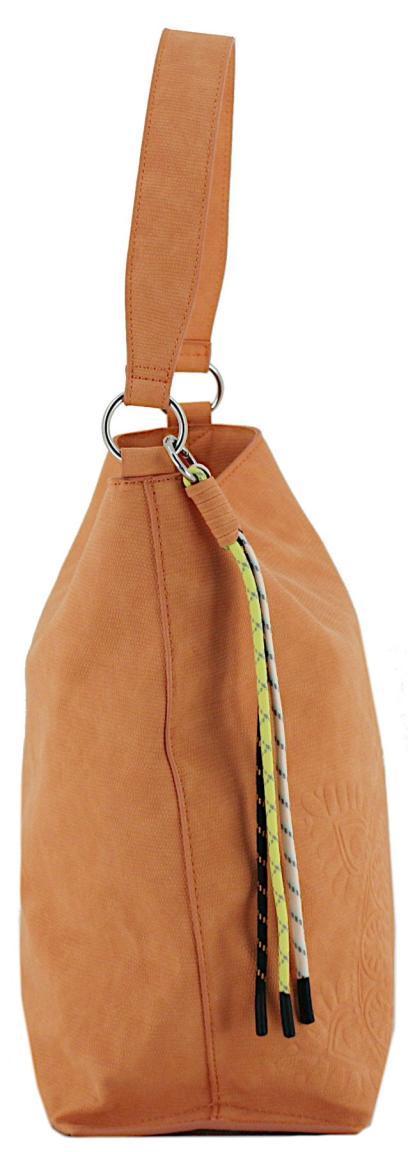 Desigual Butan Aquiles Habana Schultertasche mit Innentasche orange Prägung