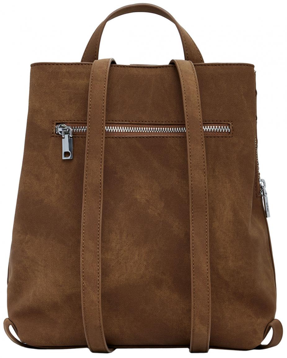Desigual Citybackpack Sumy Mini Metall Yankee braun Nieten Cutouts