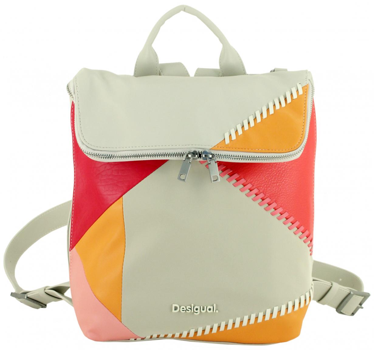 Desigual Citybackpack Tutti Fruti Ziernähte beige