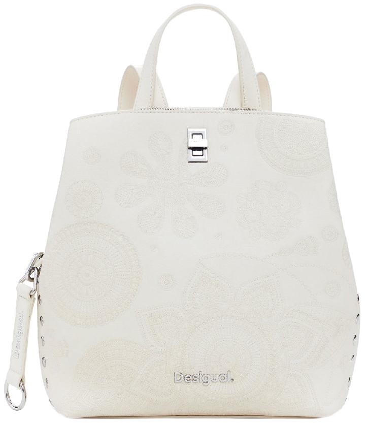 Desigual Cityrucksack beige Dejavu Mandalsa bestickt Crudo Sumy