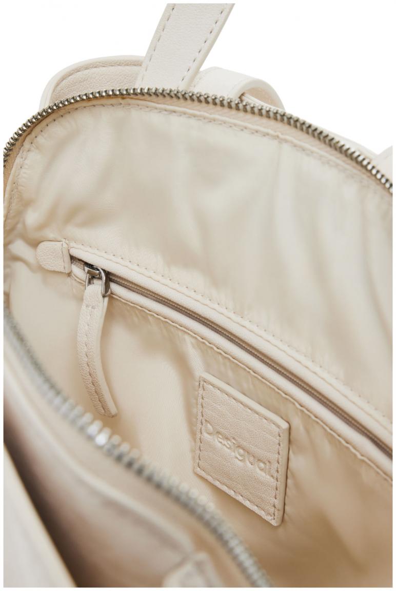 Desigual Cityrucksack beige Dejavu Mandalsa bestickt Crudo Sumy