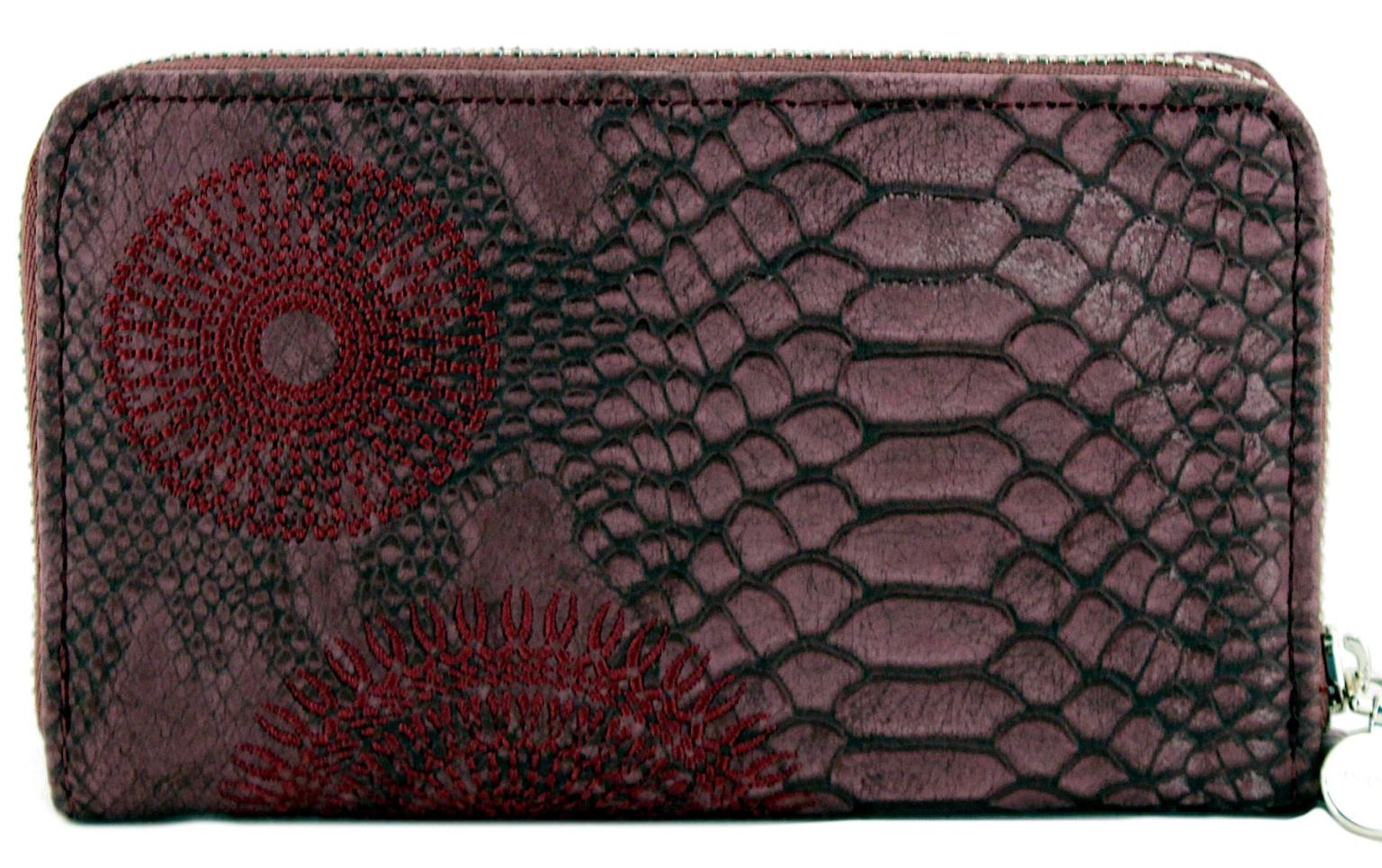 Desigual Criseida Mini Zip Börse mit Handschlaufe bordeaux