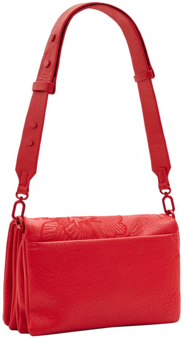 Desigual Crossovertasche Dortmund Flap 2.0 knallrot Stickerei