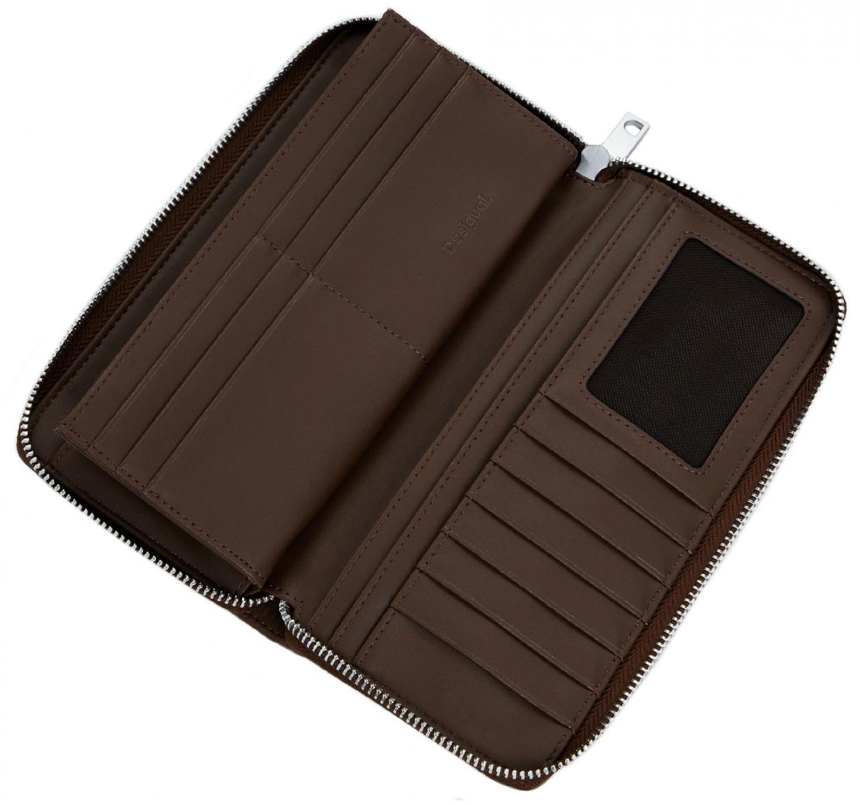 Desigual Damenbörse Chocolate Nieten Paisley Patch Fiona dunkelbraun