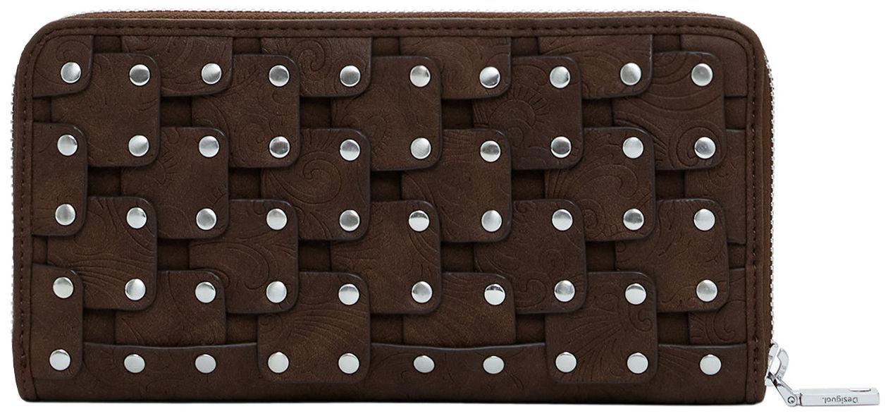 Desigual Damenbörse Chocolate Nieten Paisley Patch Fiona dunkelbraun