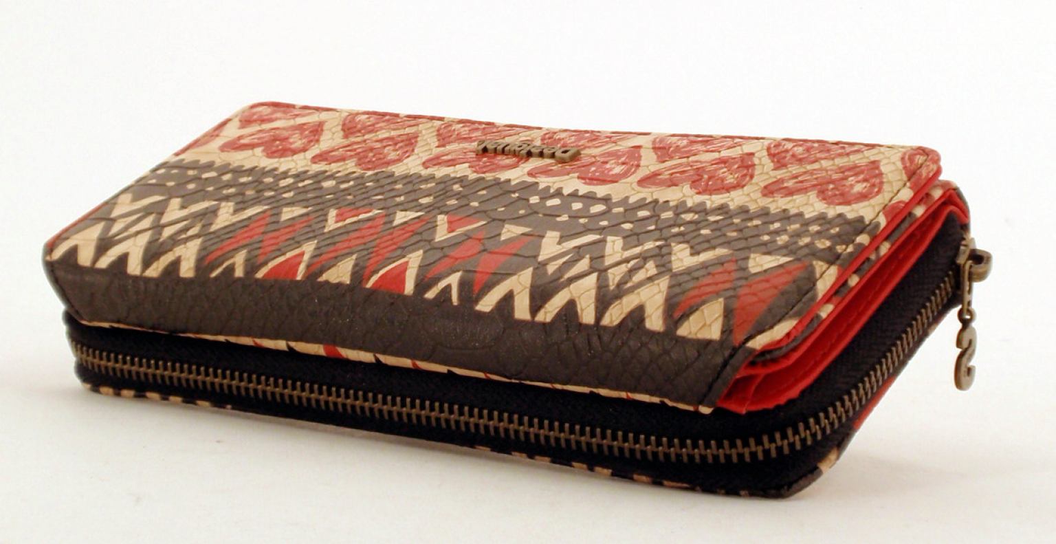 Desigual Damenbörse Maria Holewood Stanzmuster Blau