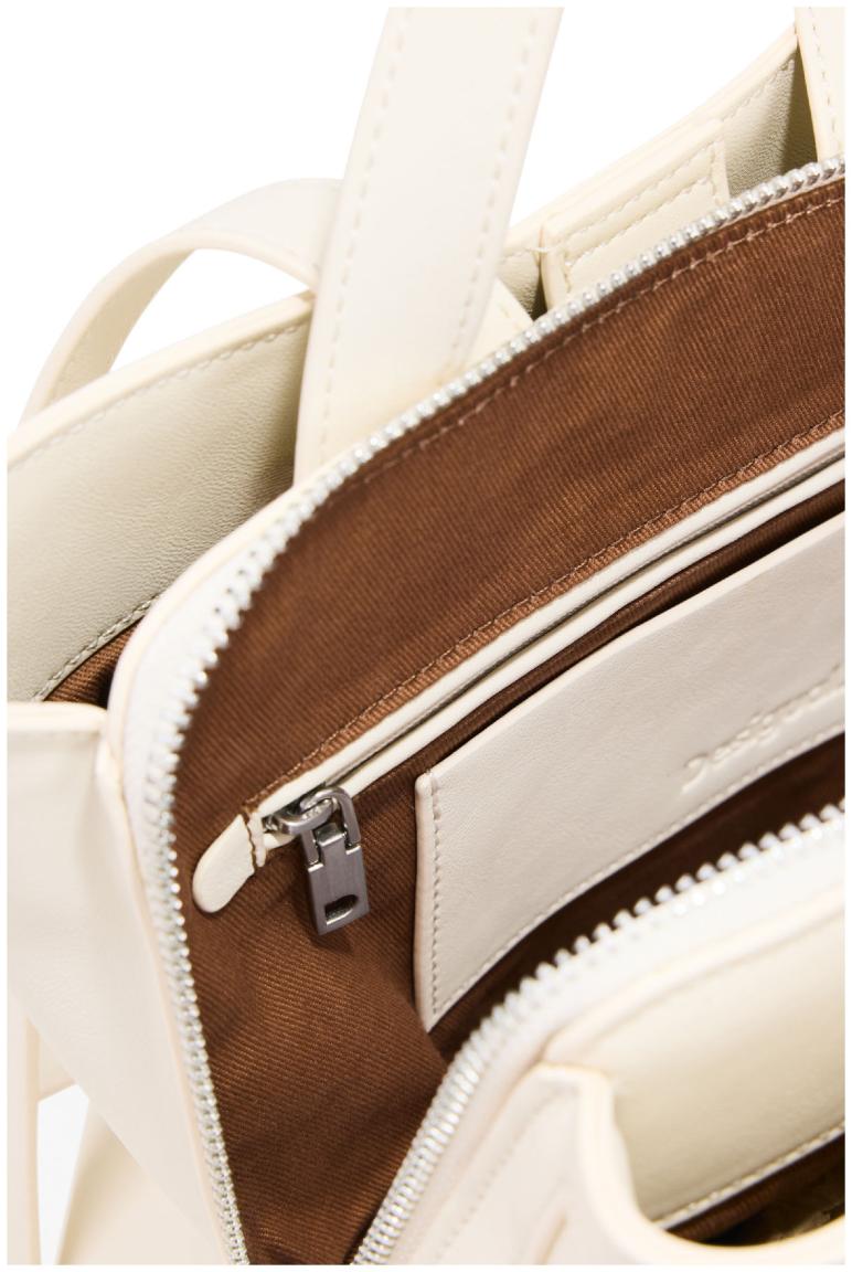 Desigual Damenrucksack elegante Flechtstruktur beige Sumy Cromo feminin Piedra