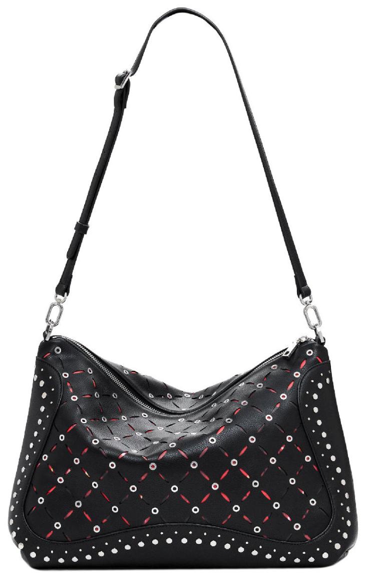 Desigual Damentasche rockig Nieten Yankee Cutouts schwarz Leiria