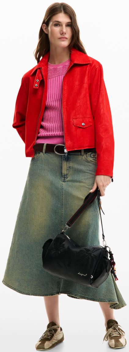 Desigual Damentasche schwarz Habana floral Mirenis Stickerei