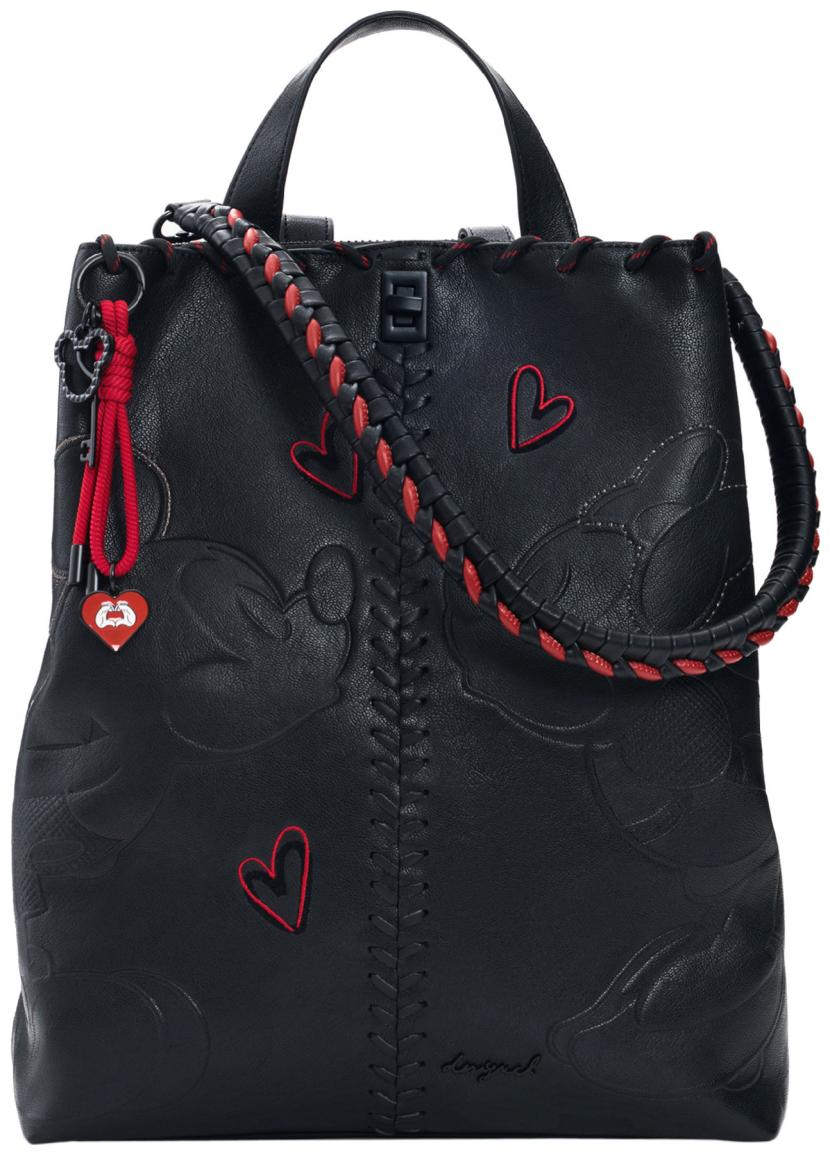 Desigual Daypack All Mickey rot Silhouette Minnie schwarz Sumy